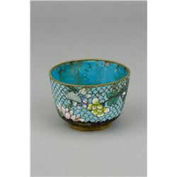 Chinese 16-18th C Bronze Cloisonne Cup