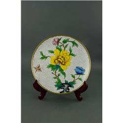 Chinese Cloisonne Bronze Plate