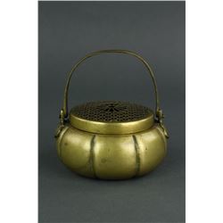 Chinese Bronze Hand Warmer Zhang Mingqi Mark