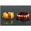 Image 1 : 2 Pc Chinese Large Amber Bracelets