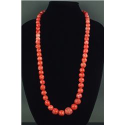 Chinese Red Coral Necklace