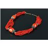 Image 2 : Chinese Large Agate with Coral Necklace