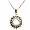 Image 1 : Blue & white Diamond solid Gold Pendant