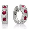 Image 1 : Natural Ruby & Diamond Earrings