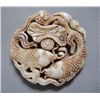 Image 1 : Old Jade Hand Carved Lotus Flower & Fish Pendant