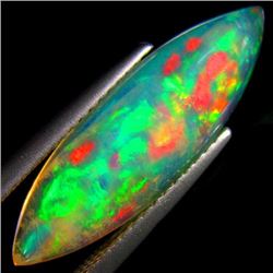 Natural White Harlequin Pattern Welo Opal 3.42 Cts