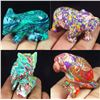 Image 1 : Hand Carved Colorful Calsilica Gemstone 4 Animals