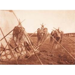 EDWARD SHERIFF CURTIS (American, 1868-1952) FOUR PHOTOGRAVURES SACRED BAGS OF THE HORN SOCIETY- B...