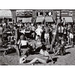 MAX YAVNO (American, 1916-1985) MUSCLE BEACH stamped “photo by yavno” in black ink on verso gelat...