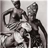 Image 1 : IRVING PENN (American, b. 1917) THREE DAHOMEY GIRLS, ONE RECLINING editioned “26/35” in pencil on...