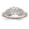Image 1 : 14K White Gold AA Diamond Semi-Mount Ring