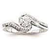 Image 1 : 14K White Gold Diamond Semi-Mount Engagement Ring
