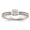 Image 1 : 14K White Gold Diamond Semi-Mount Engagement Ring