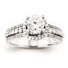 Image 1 : 14K White Gold Diamond Semi Mount 0.75Ct. Center Stone Ring