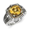 Image 1 : Sterling Silver W/14K Citrine Ring