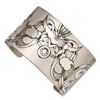 Image 1 : Stainless Steel Ornate Brushed Cuff Bangle