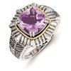 Image 1 : Sterling Silver W/14K Amethyst Ring