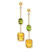 Image 1 : 14K Citrine And Peridot Post Earrings