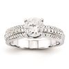 Image 1 : 14K White Gold Diamond Semi Mount 1.00Ct. Center Stone Ring