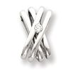 Image 1 : 14K White Gold Diamond Pendant