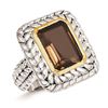 Image 1 : Sterling Silver W/14K Smoky Quartz Ring