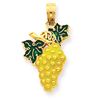 Image 1 : 14K Enameled Green Grapes Pendant