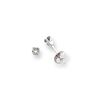 Image 1 : 14K White Gold 3.2Mm Round Stud Earring Mountings