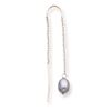 Image 1 : 14K White Gold Black FW Cultured Pearl With U Threader Earrings