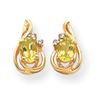 Image 1 : 14K Dia & PE Earrings