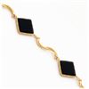 Image 1 : 14K 7In Polished Genuine Fancy Onyx Bracelet