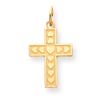 Image 1 : 14K Hearts On Cross Necklace