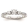 Image 1 : 14K White Gold Diamond Semi-Mount Engagement Ring