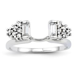 14K White Gold Diamond Wrap Ring