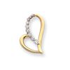 Image 1 : 14K 1/3 Ctw Diamond Journey Heart Pendant Yellow Gold