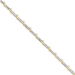 14K TT Dia Bracelet