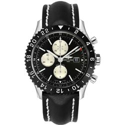 Breitling  Chronoliner  Ceramic Pilots Chronograph GMT Leather  Men Watch