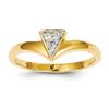 Image 1 : 14K Diamond Triangle Ring