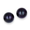 Image 1 : 14K 8.5-9Mm Black Round FW Cultured Pearl Stud Earrings