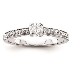 14K White Gold Diamond Semi-Mount Engagement Ring