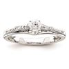 Image 1 : 14K White Gold Diamond Semi-Mount Engagement Ring