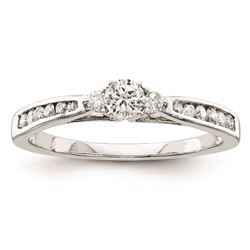 14K White Gold Diamond Semi-Mount Engagement Ring