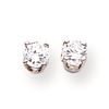 Image 1 : 14K White Gold 3.7Mm Round Stud Earring Mountings