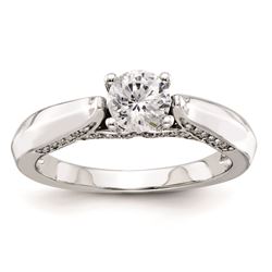 14K White Gold Diamond Semi-Mount Engagement Ring