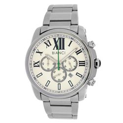 Roberto Bianci Men's All Steel Sports Chronograph Watch With White Face-5451MCHR