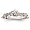 Image 1 : 14K White Gold Diamond Semi-Mount Engagement Ring