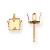 Image 1 : Gold Filled Princess 4-Prong Snap-In 8.0Mm Earring Setting