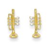Image 1 : 14K Madi K CZ Trumpet Post Earrings