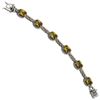 Image 1 : SS W/14K Olive Quartz 7.75In Bracelet