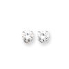 Image 1 : 14K White Gold 6.5Mm Round Stud Earring Mountings