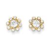 Image 1 : 14K Madi K CZ Flower Post Earrings
